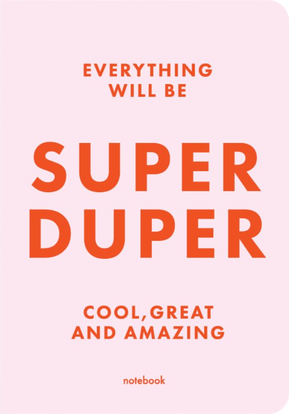 Блокнот "SUPER DUPER" рожевий