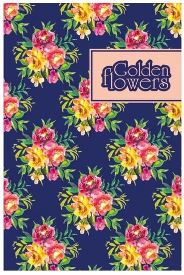 Блокнот TM Profiplan "Golden Flowers" dark blue, A5