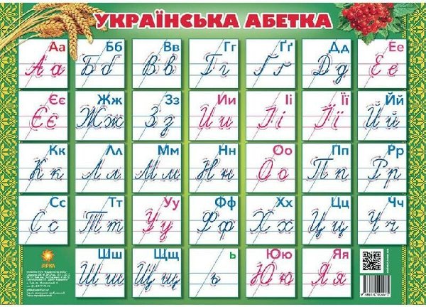 Плакат "Українська абетка" прописна