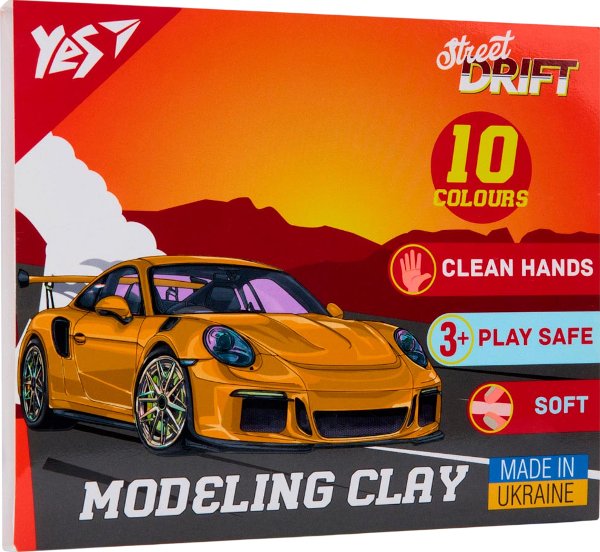 Пластилін YES 10 кольорів Drift King