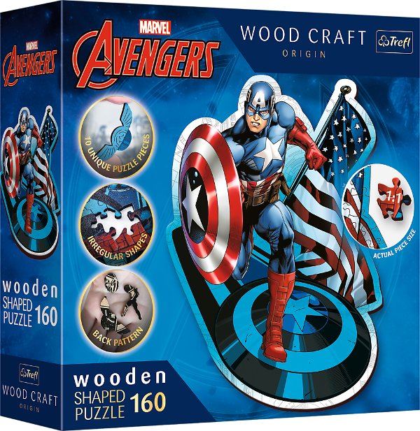 Дерев'яний пазл Trefl Wooden Marvel Heroes Капітан...