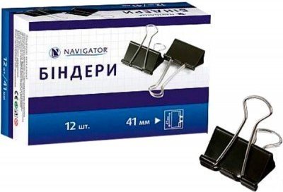Біндер 41мм 12шт чорний 75318-NV ціна за шт